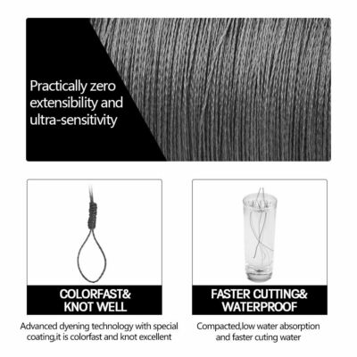 Fil De Peche Tressé Power Braid 100-2000m 10LB~300LB Dorisea Black Braid Fishing Fishing Line Braid - Foto 7