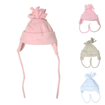 Warme Baby Wintermütze Fiebig Mädchen Junge rosa blau Bommelmütze Ohrenschutz