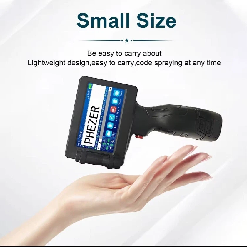 Handheld Inkjet Printer Gun 12.7mm Fast-Drying Ink Text QR Barcode Label Printer - Image 3 of 4