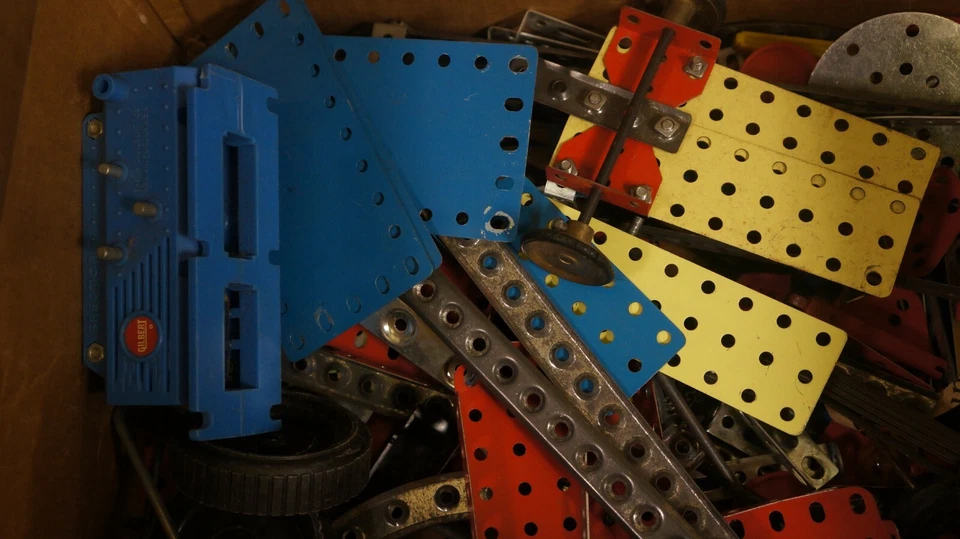 Juego de montador Gilbert de colección años 60 instrucciones de pieza transformador - polipasto incompleto  Foto 4 de 4