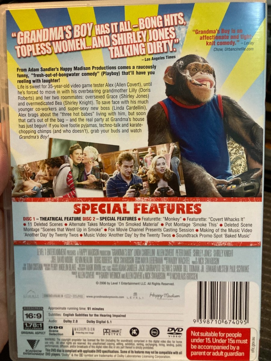 Grandma's Boy region 4 DVD (2 Disc Edition + slipcase) 2006