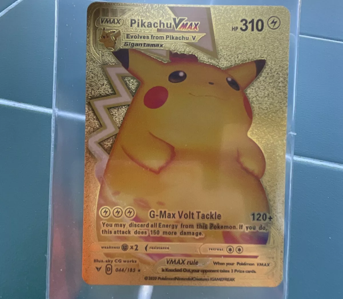 Pikachu VMax Gigantamax Silver Foil Pokemon Card 310hp