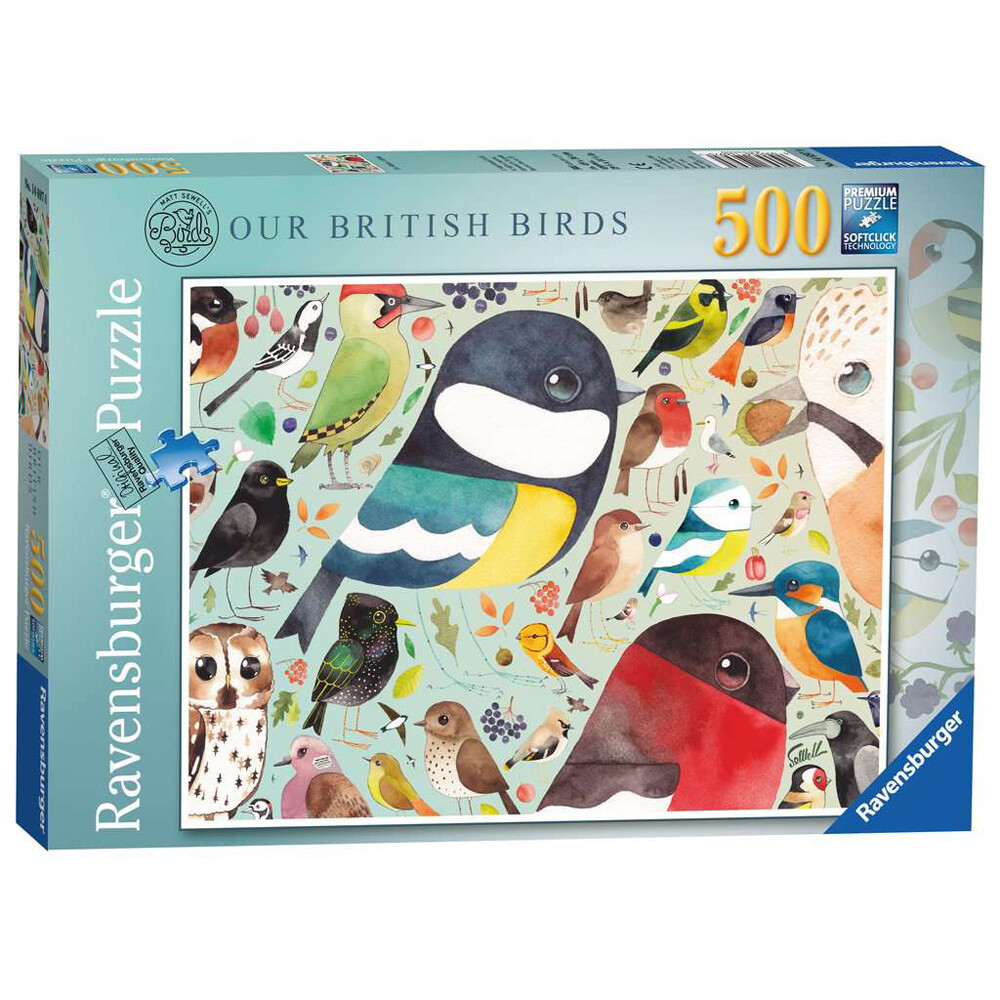 Ravensburger Matt Sewell's Our British Birds Jigsaw Puzzle 500 Pieces