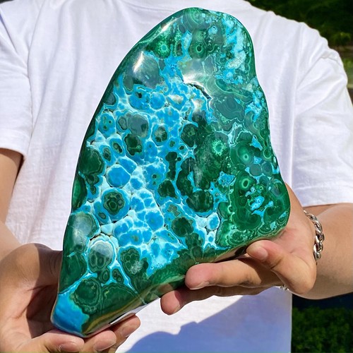 7.23LB Natural polyophthalmic Silicon malachite crystal gloss mineral specimen - 第 11/12 張圖片