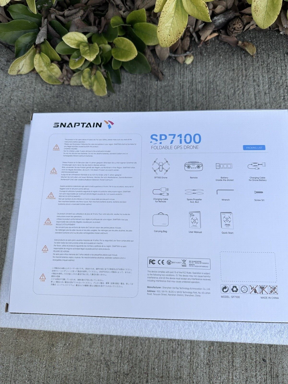 Snaptain SP7100 5G RC Drone GPS 4K HD Dual Camera FPV Quadcopter Brushless Motor