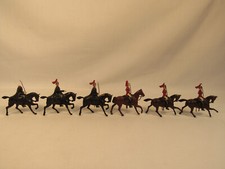 Vintage NAPOLEONIC MOUNTED TROOPS HORSES Metal Soldiers Figurines V4