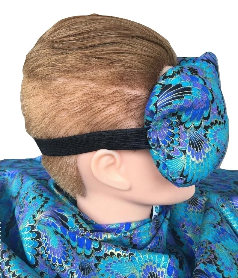 Máscara de ojos lavanda eucalipto, senos paranasales, paquete de hierbas, paquete frío caliente, paquete de ojos, pavo real Foto 3 de 4