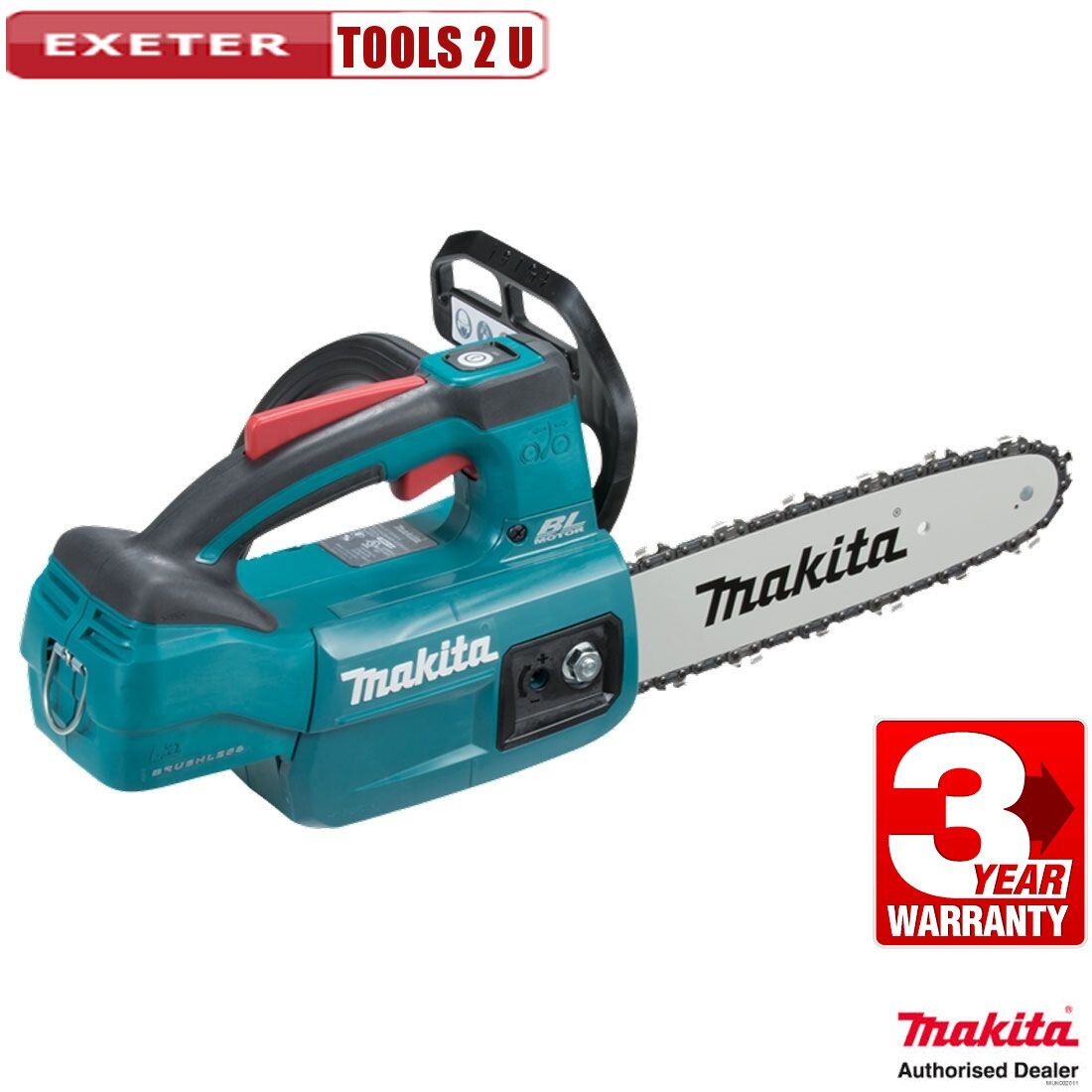 Makita DUC254Z 18V LXT Li-Ion Brushless Top Handle 25cm Chainsaw