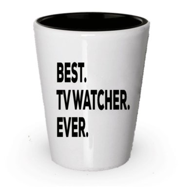 TV Watcher Gifts Shot Glass - For Those Who Love Watching Television - Can Be...