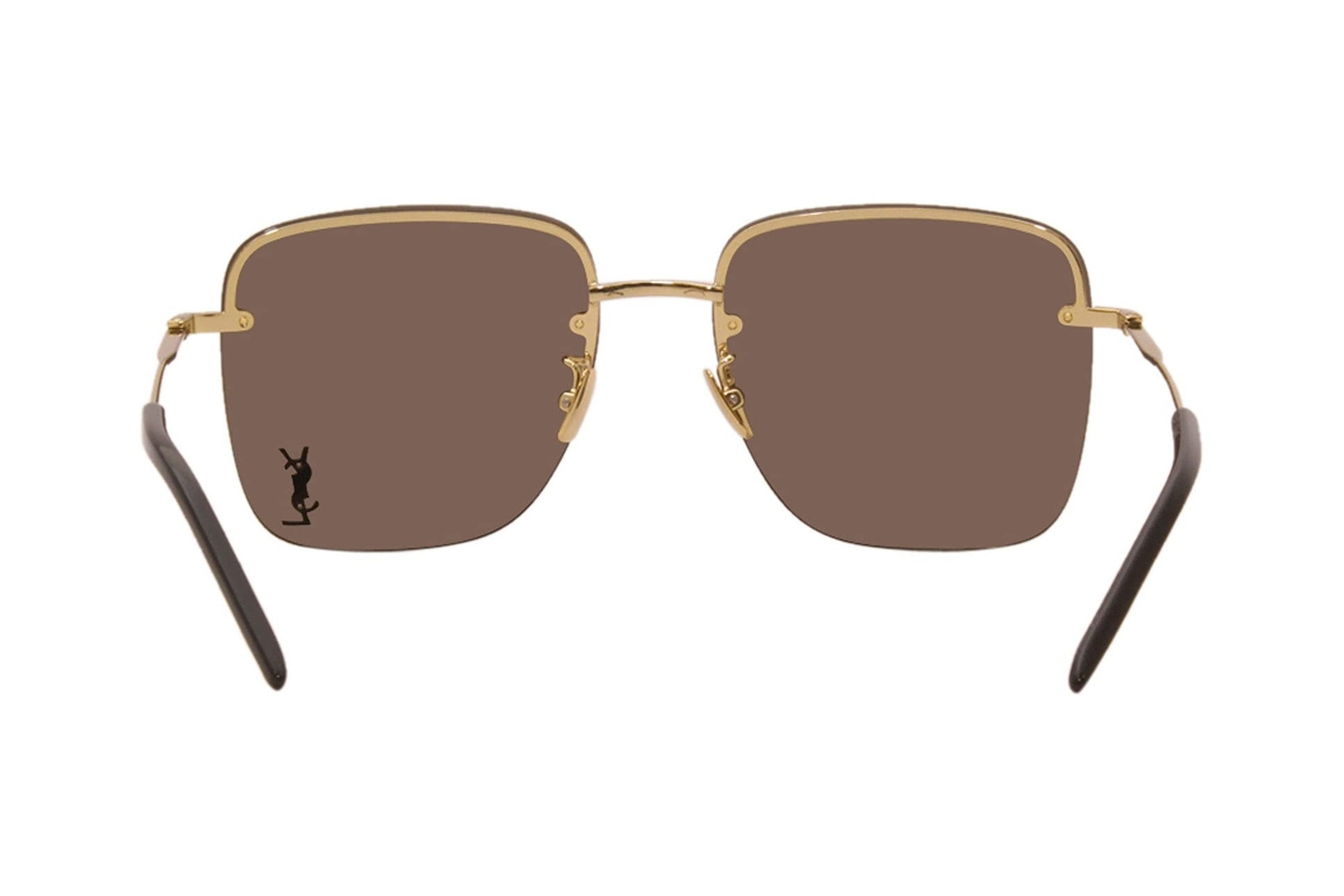 Occhiali da sole donna Saint Laurent quadrati metallo oro 58 0 millimetri