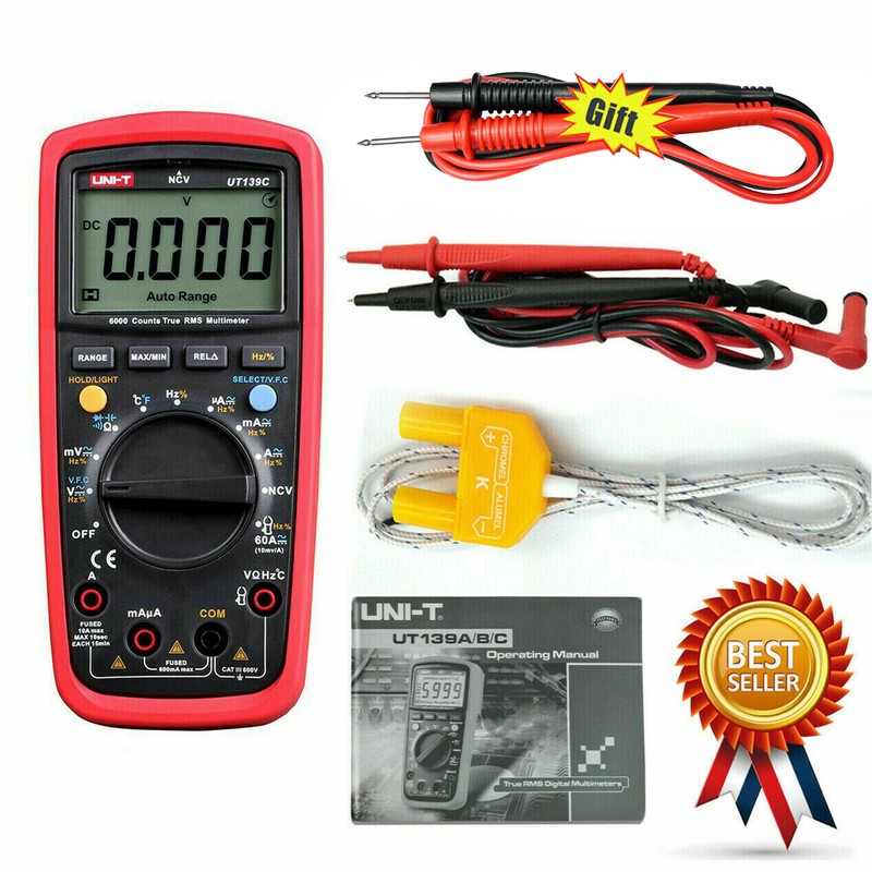UNI-T UT139C True RMS LCD Digital Auto Range Multimeter AC/DC Teste Meter New ✦K
