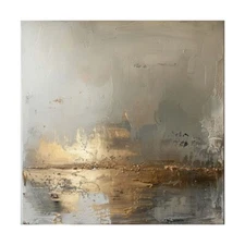 golden Home Decor Abstract oil Painting on Canvas Art Hand Painted Thick Texture