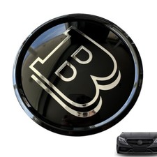 For Brabus Badge Mirror Emblem Sticker Decal Black W204 W207 W216 W245 W447 W639