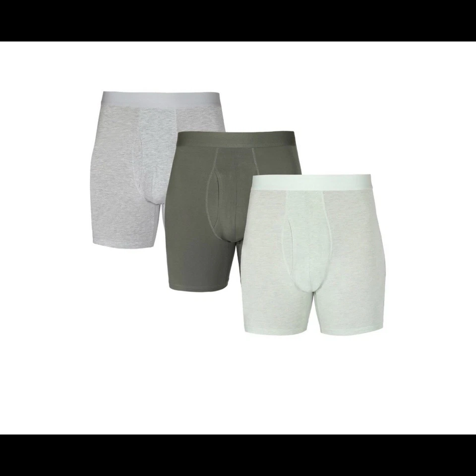 Paquete de 3 calzoncillos boxer George grises/negros de 6 pulgadas talla S - Nuevo conjunto de 2 Foto 3 de 4