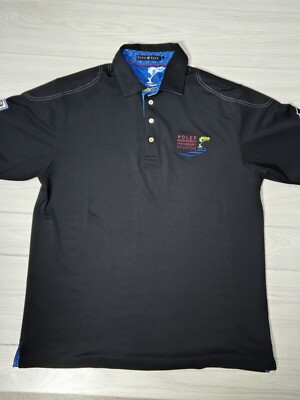 Rolex Monterey Motorsports Reunion Polo Shirt Large Ford