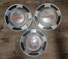 1973-1987 Gmc Truck 10 Dog Dish Wheel Hubcaps Gm Oem 4x2 Set Of 3
