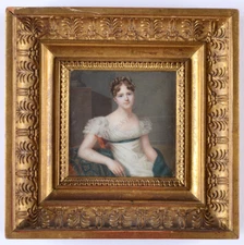 Louis Ami Arlaud-Jurine "Mme Sophie Naville-Boissier", important miniature