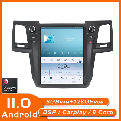 For Toyota Fortuner 2007-2015 Car Radio Tesla Screen 2din Stereo Receiver 128gb