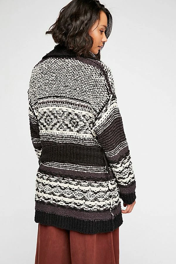 Black belted cardigan sweater deals