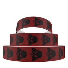 Star Wars Darth Vader Mask Design 1" Wide Repeat Ribbon Sold in Yards