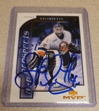 STEPHEN STEVE VALIQUETTE SIGNED 2000-01 UD MVP HOCKEY ROOKIE CARD #199 RARE AUTO