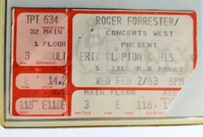VINTAGE 1983 ERIC CLAPTON TICKET STUB SEATTLE PARAMOUNT THEATRE "READ"