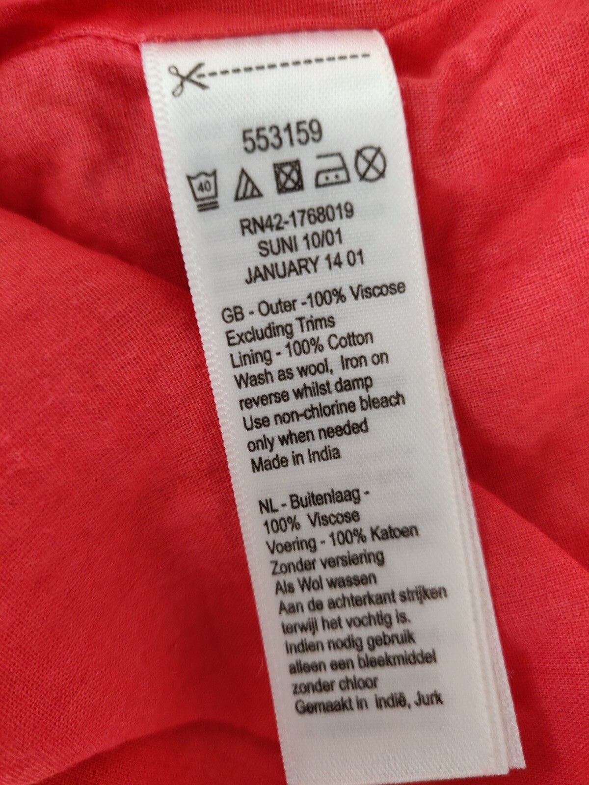 Monsoon Coral Embroidered Shift Dress Size 14 eBay