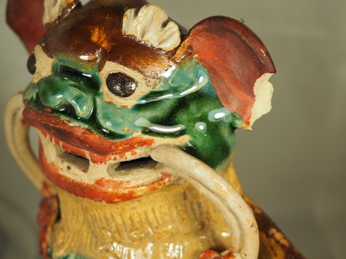 CHIEN DE FO ANCIEN CHINESE ANTIQUE DOG CERAMIC - Imagen 6 de 21