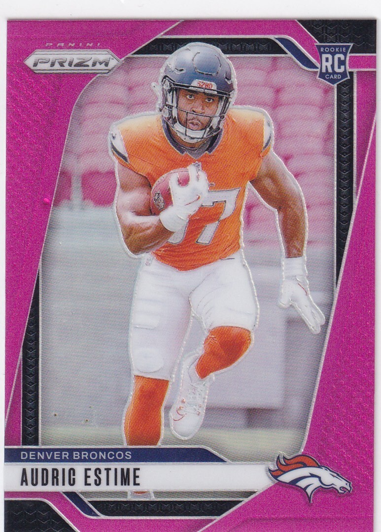 Audric Estime 2024 Panini Prizm RC Rookie Pink #306