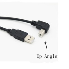 USB 2.0 A Male to USB B Male 90 Degree Up Angle Printer Scanner Cable
