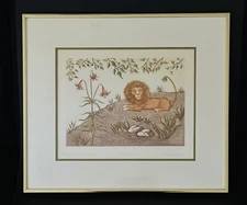 Aida Whedon "The Lion and the Lily"  Artist Signed, Numbered & Framed Print