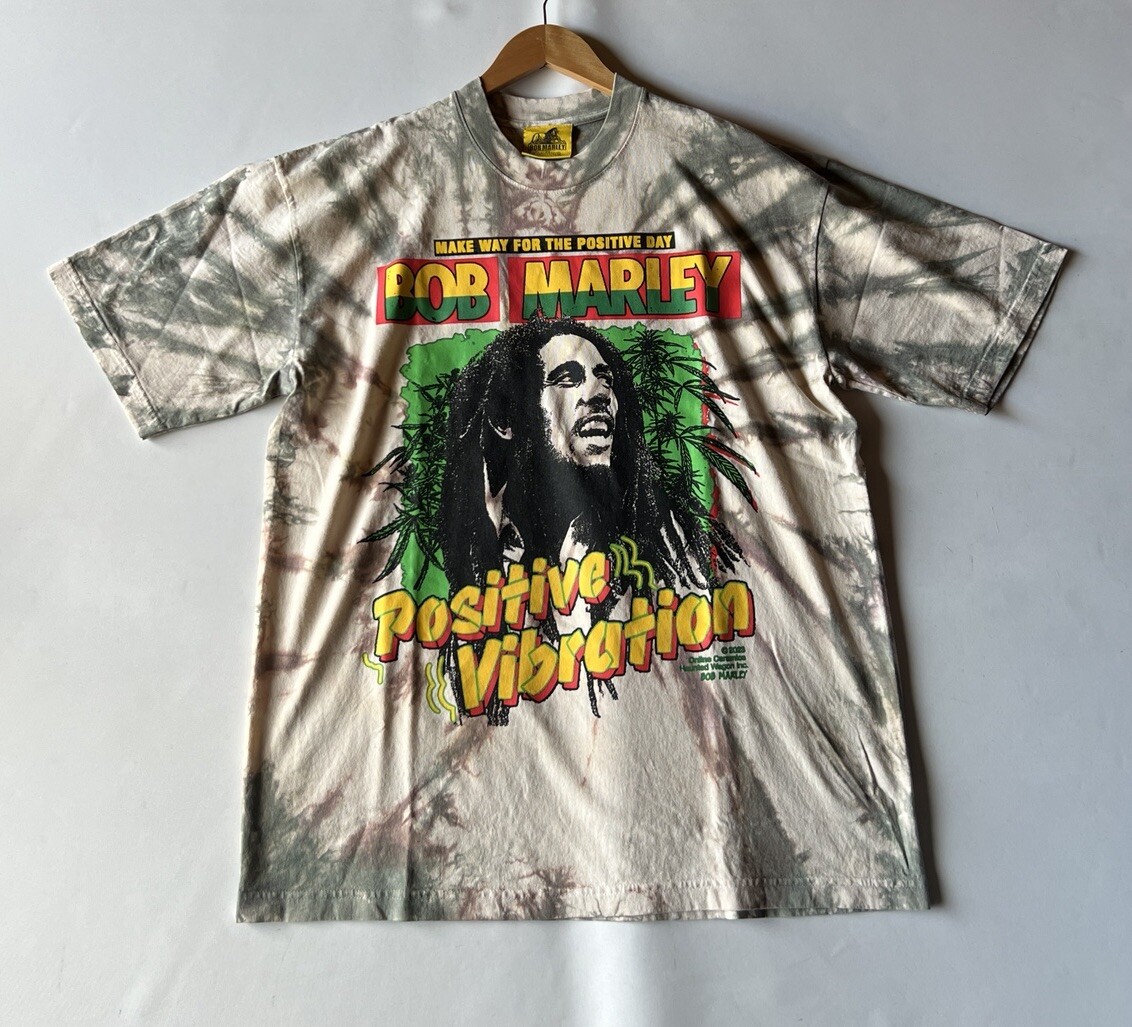 Online Ceramics x Bob Marley Haunted Wagon T-Shirt Large Positive Vibes-image