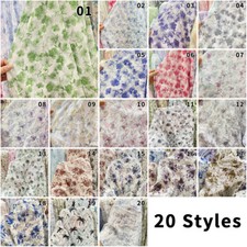 Jacquard Chiffon Fabric for Dresses T-shirt Sewing Needlework Cloth DIY.