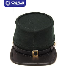 Civil War Union Berdan's Sharpshooters Kepi - Green Leather Peak, Plain Design