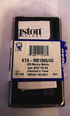 Kingston 4GB memory Module Arbeitsspeicher DDR3 SDRAM für Apple KTA-MB1066/4G