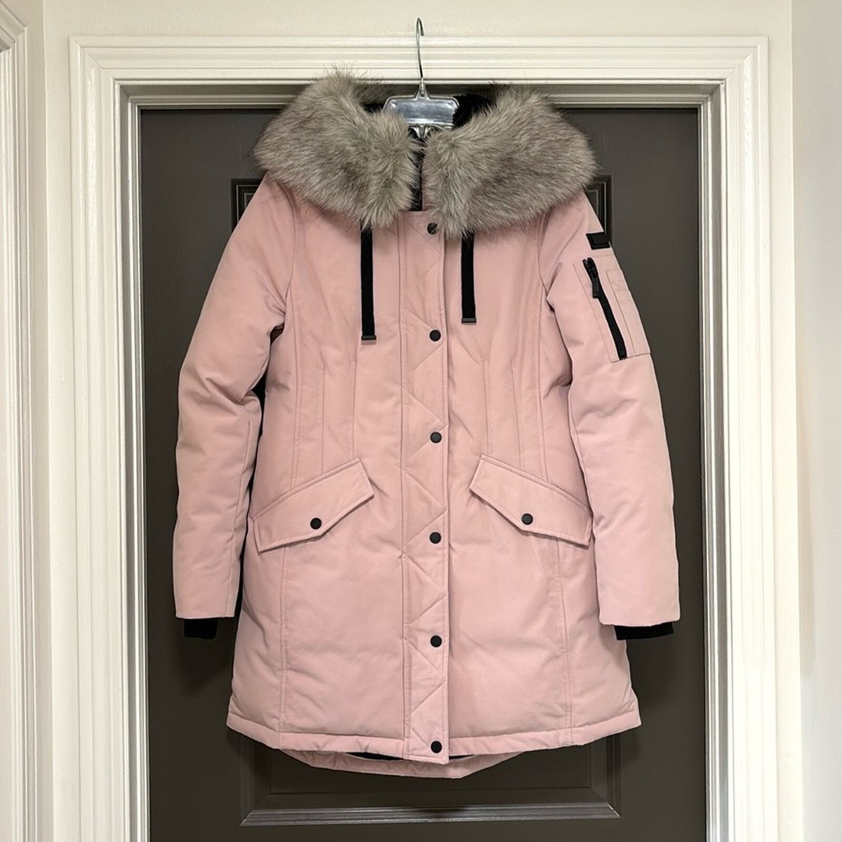 BCBGMAXAZRIA blush pink winter jacket S NWOT