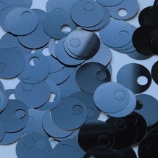 Large Hole Round Sequin 20mm Midnight Blue Metallic Paillettes. Made in USA