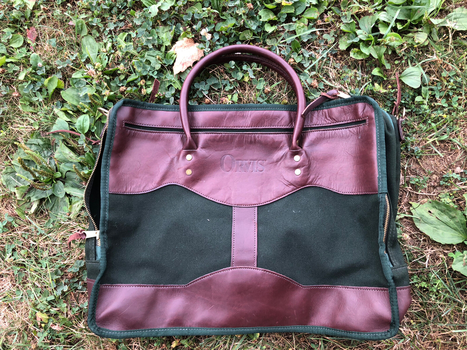 orvis leather bag