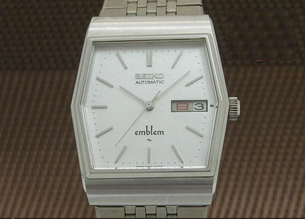 Seiko Emblem 2409-3050 Day Date Automatic 30mm Silver Dial Vintage Men's watch