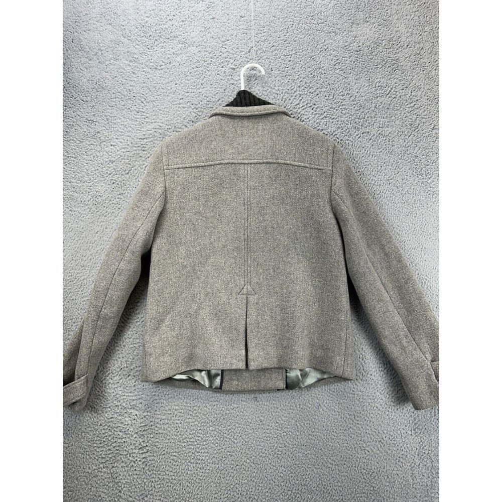 J.Crew Jacket Womens 8 Stadium Cloth Nello Gori Grey Wool Nylon