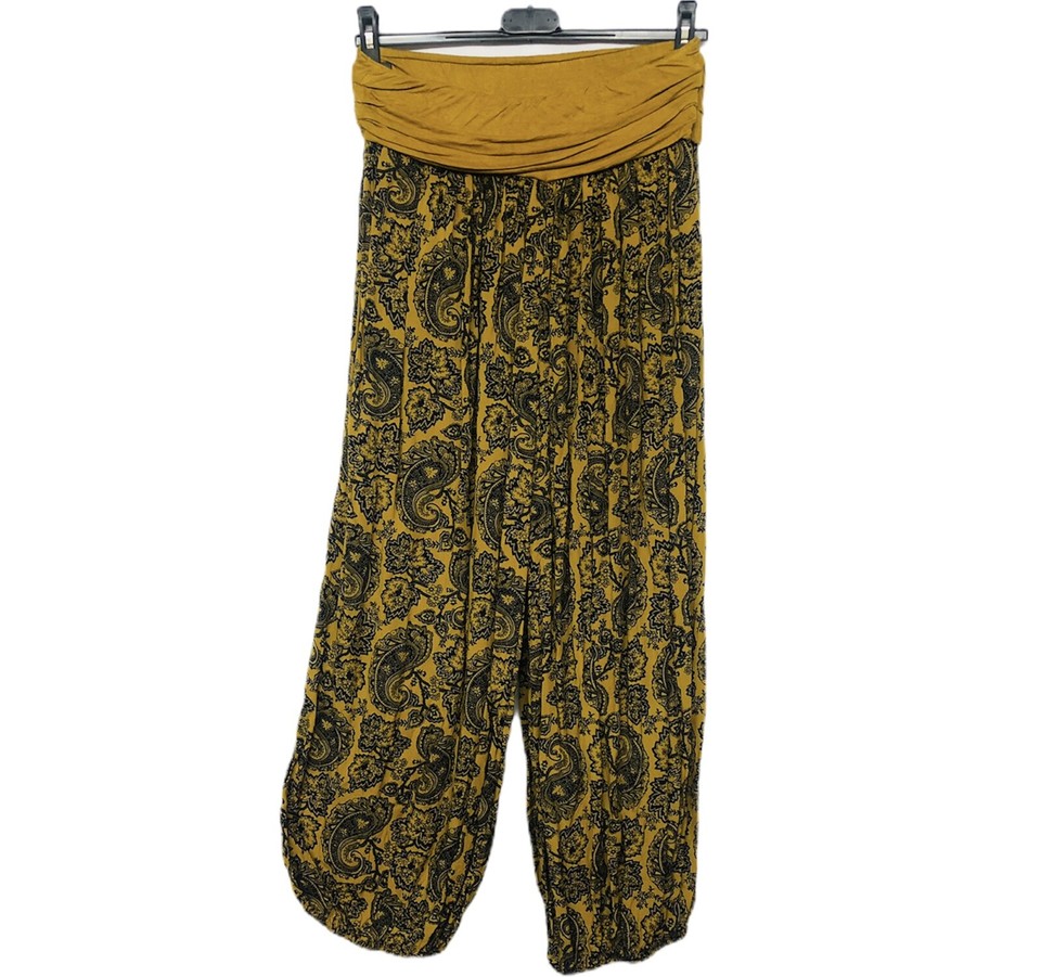 Pantaloni ITALIANI Lagenlook BOHO Hippy HAREM LOUNGE Pantaloni - Foto 8