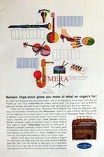 BALDWIN 'Orga-Sonic' Home Organ ADVERT Original Vintage 1963 Print Ad 684/160