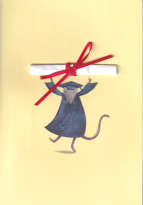 PAPYRUS GRADUATION CARD NIP MSRP $5.95 MOUSE CARD (J2)