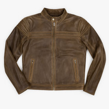 Lederjacke Leder Biker Jacke braun antik Antikleder Bikerjacke Cowboy Western