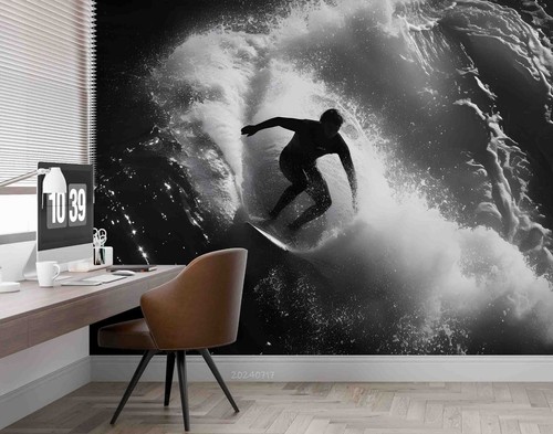 3D Surf Character Sea Motion Sports Wallpaper Wall Murals Removable Wallpaper 2 - Picture 3 of 5