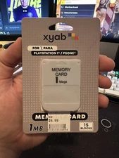 PlayStation 1 PS1 PSOne 1MB Memory Card – 15 Block Save Data Retro Gaming