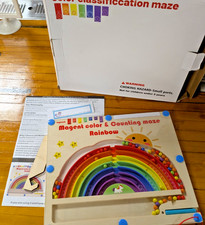 Joynook Magnet Color  Counting Maze Rainbow Early Childhood Educational Toy