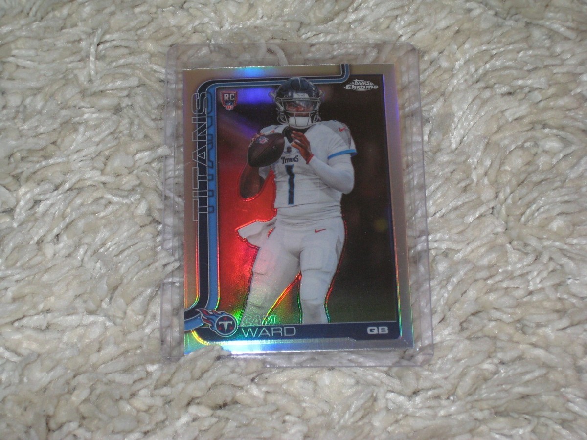 2025 Topps Chrome Football Silver Refractor Rookie RC Cam Ward | eBay