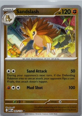 Sandslash Reverse Holo Common ME01: Mega Evolution 069/132 NM