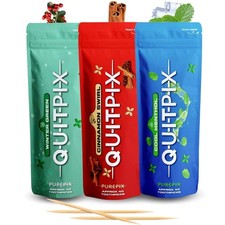 QuitPix to Help Quit Smoking Extra Thick Flavored Toothpicks 40 Count Pack of 3 